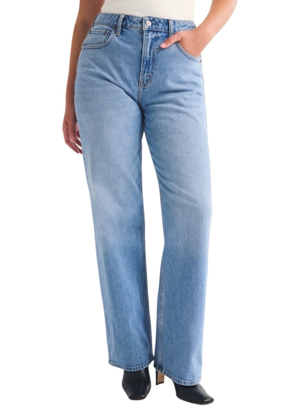 Abercrombie - Curve Love High Rise 90s Relaxed Jeans Sz 31/12 Extra Long